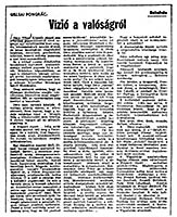 Galsai Pongrác kritikája az ÉS-ben • 1973. március 31.